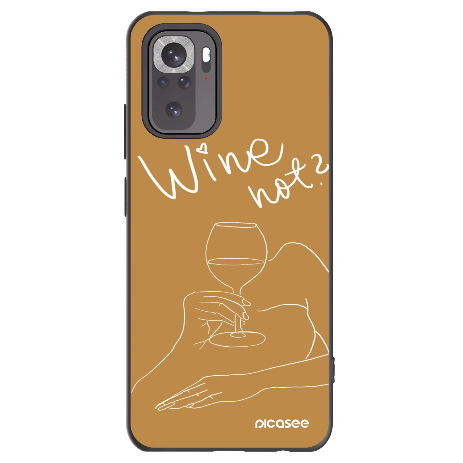 Picasee silikónový čierny obal pre Xiaomi Redmi Note 11S 4G - Wine not