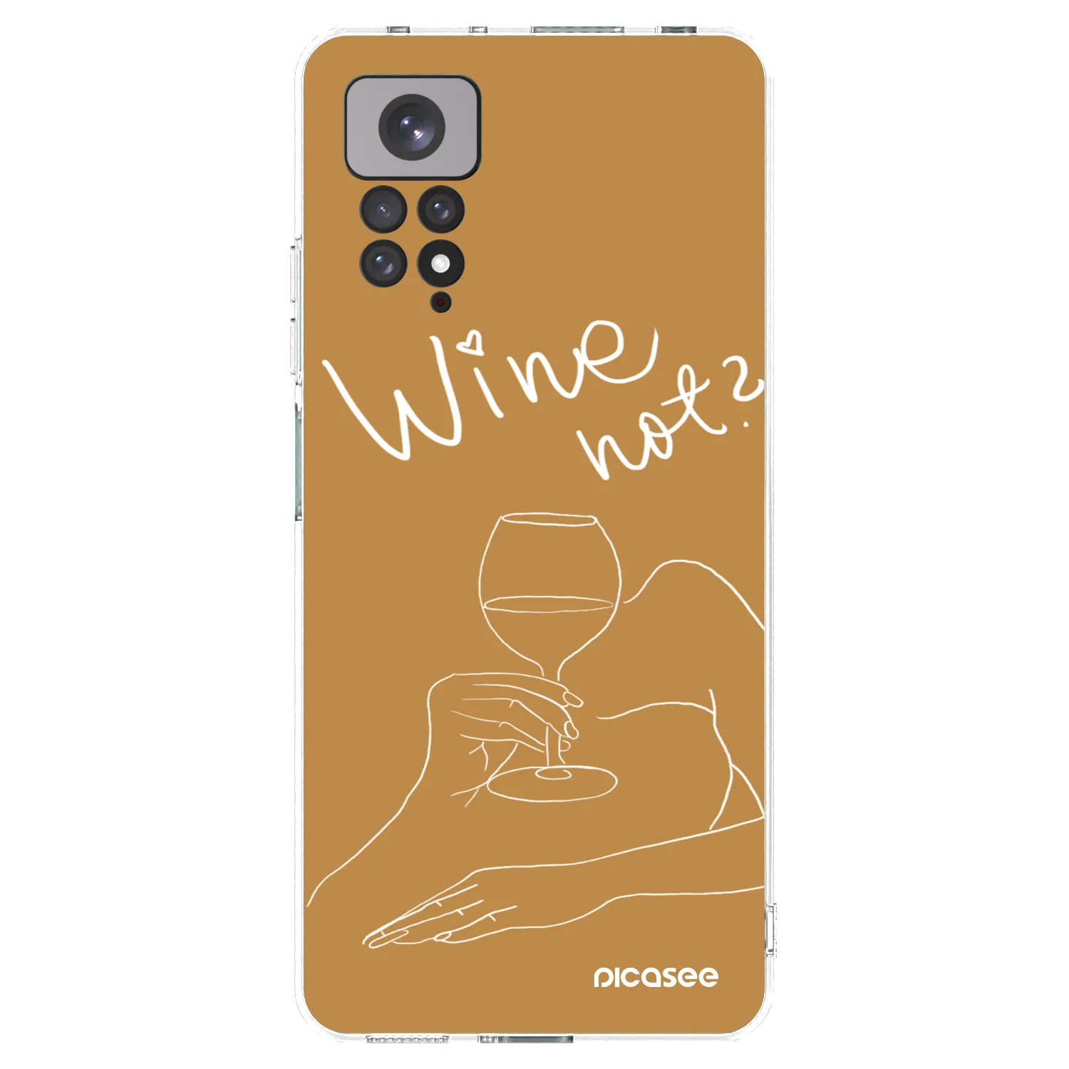 Picasee silikónový prehľadný obal pre Xiaomi Redmi Note 11S 4G - Wine not
