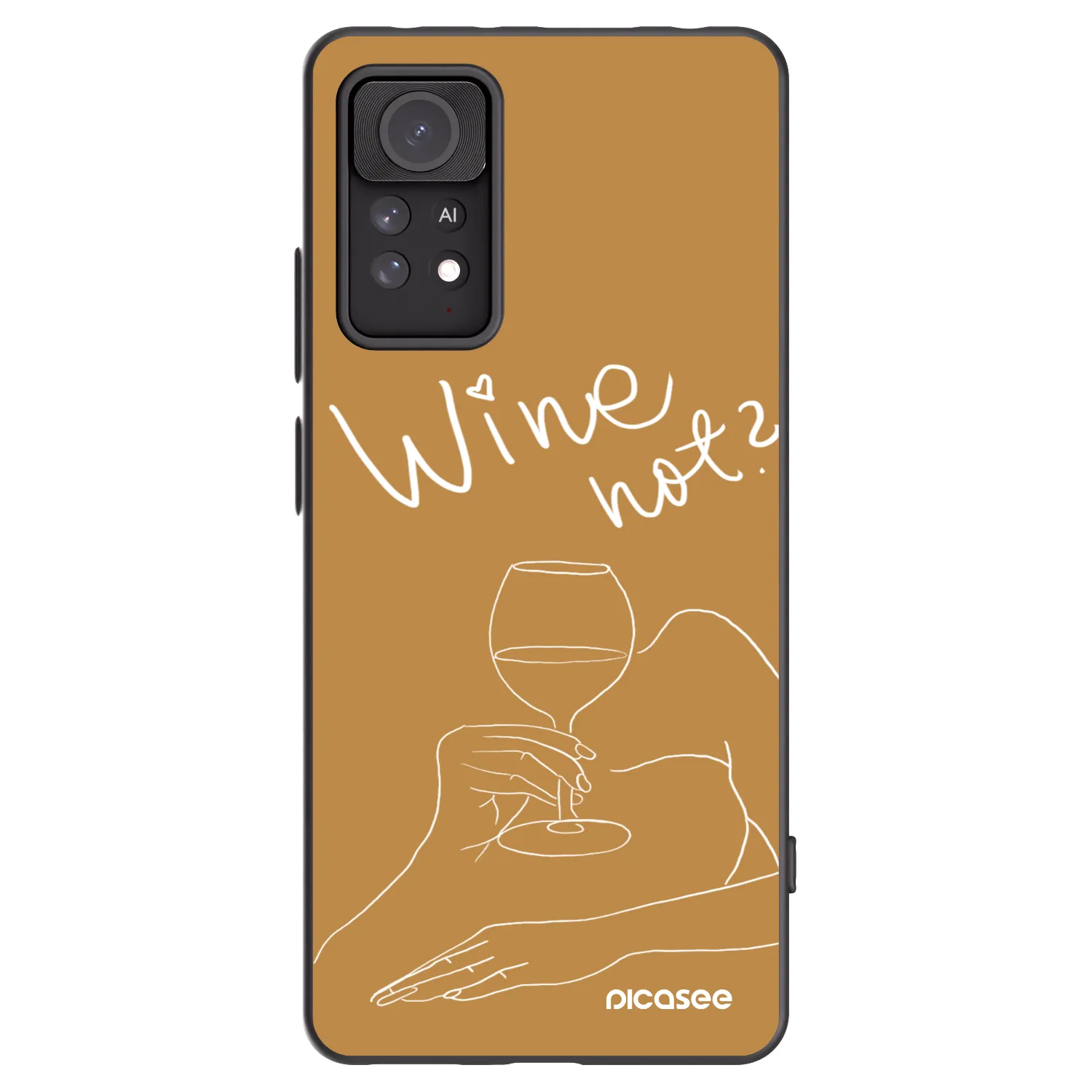 Picasee silikónový čierny obal pre Xiaomi Redmi Note 11 Pro 5G - Wine not
