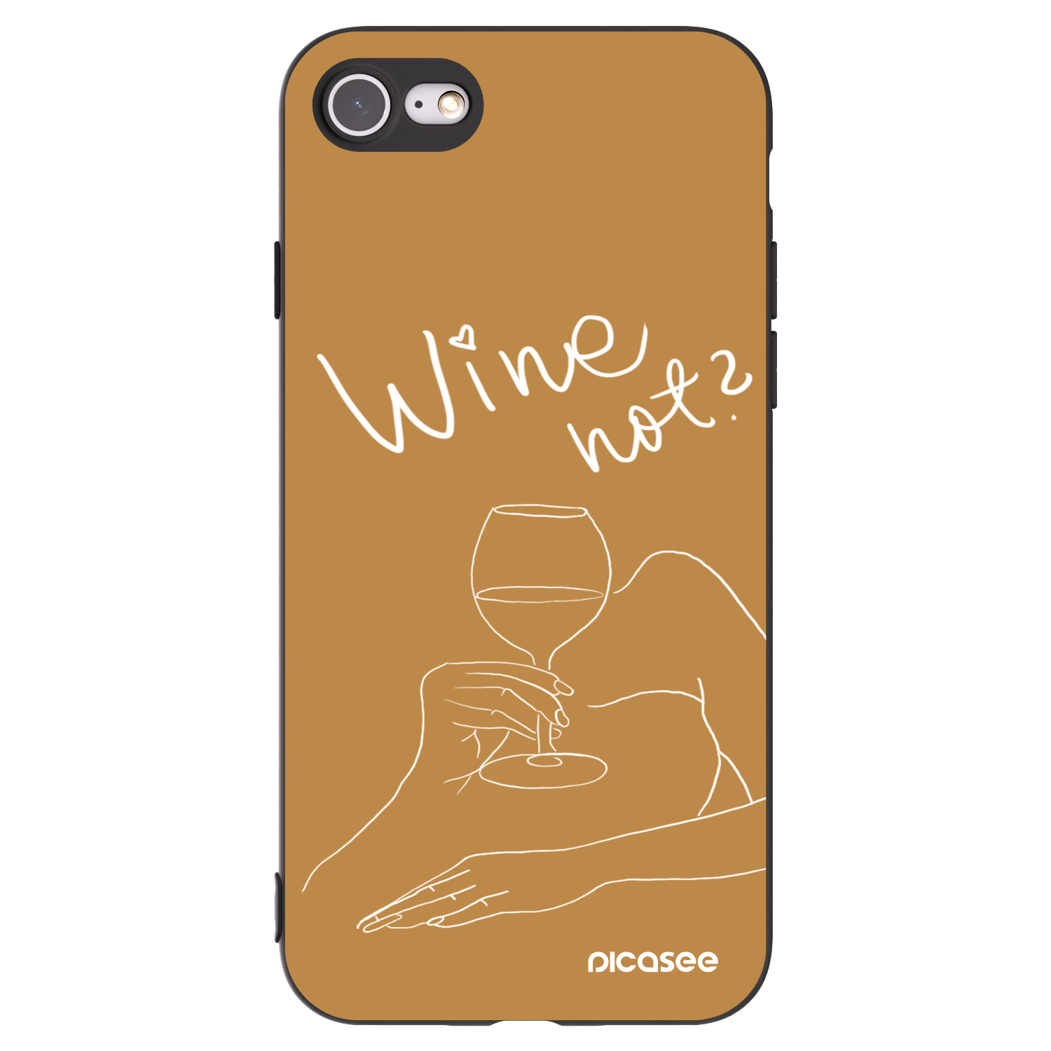 Picasee silikónový čierny obal pre Apple iPhone SE 2022 - Wine not
