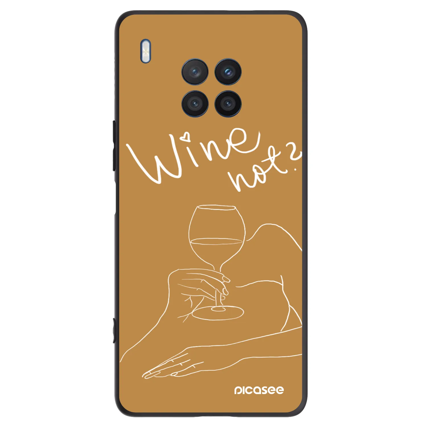 Picasee silikónový čierny obal pre Honor 50 Lite - Wine not