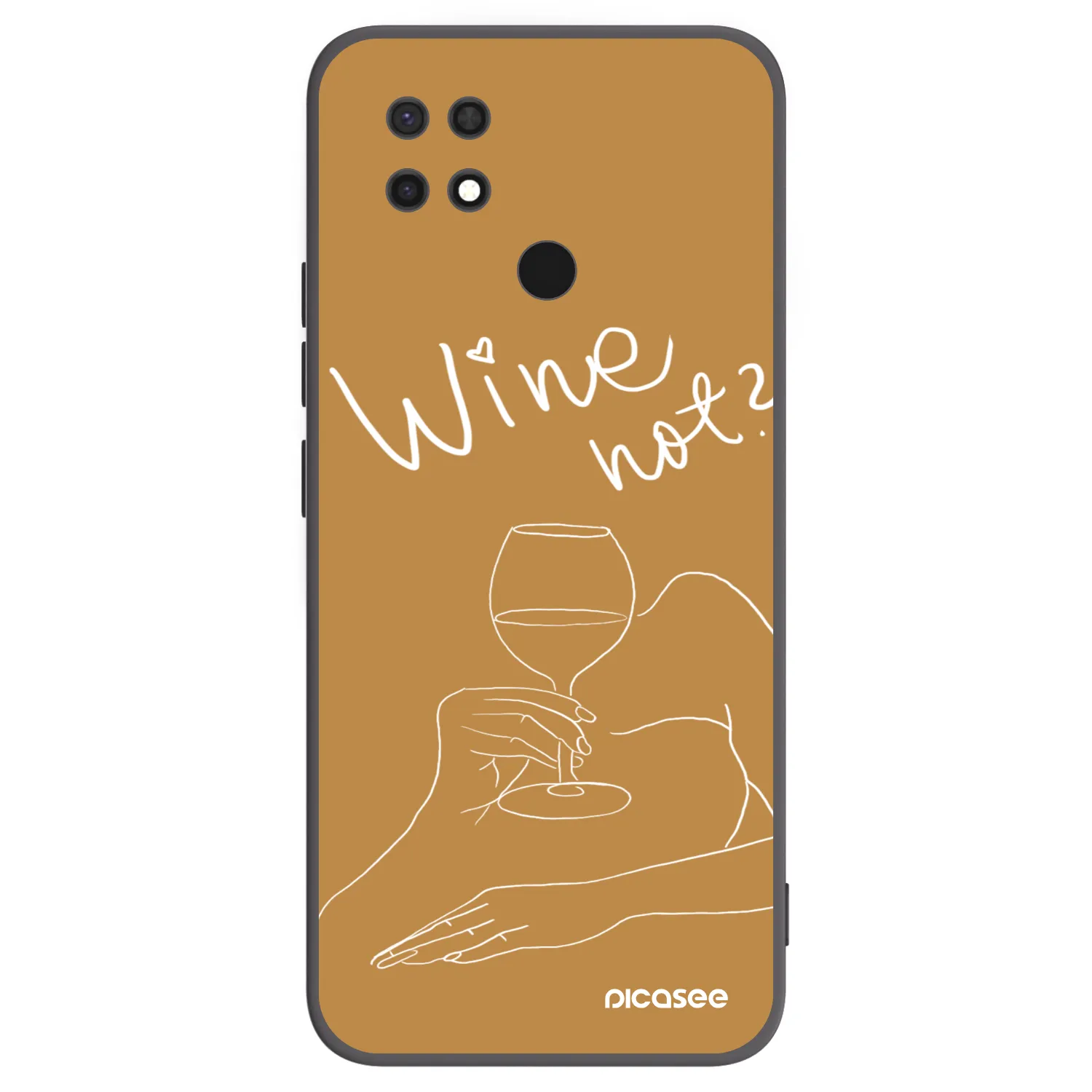 Picasee silikónový čierny obal pre Xiaomi Redmi 10C - Wine not