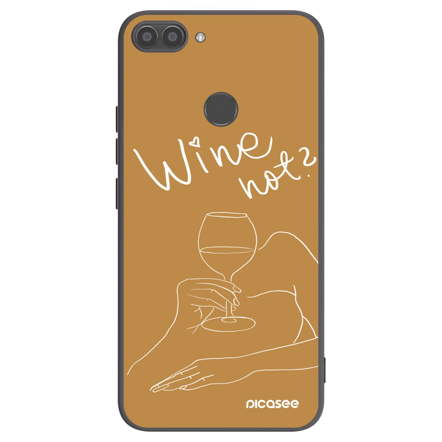 Picasee silikónový čierny obal pre Huawei P Smart - Wine not