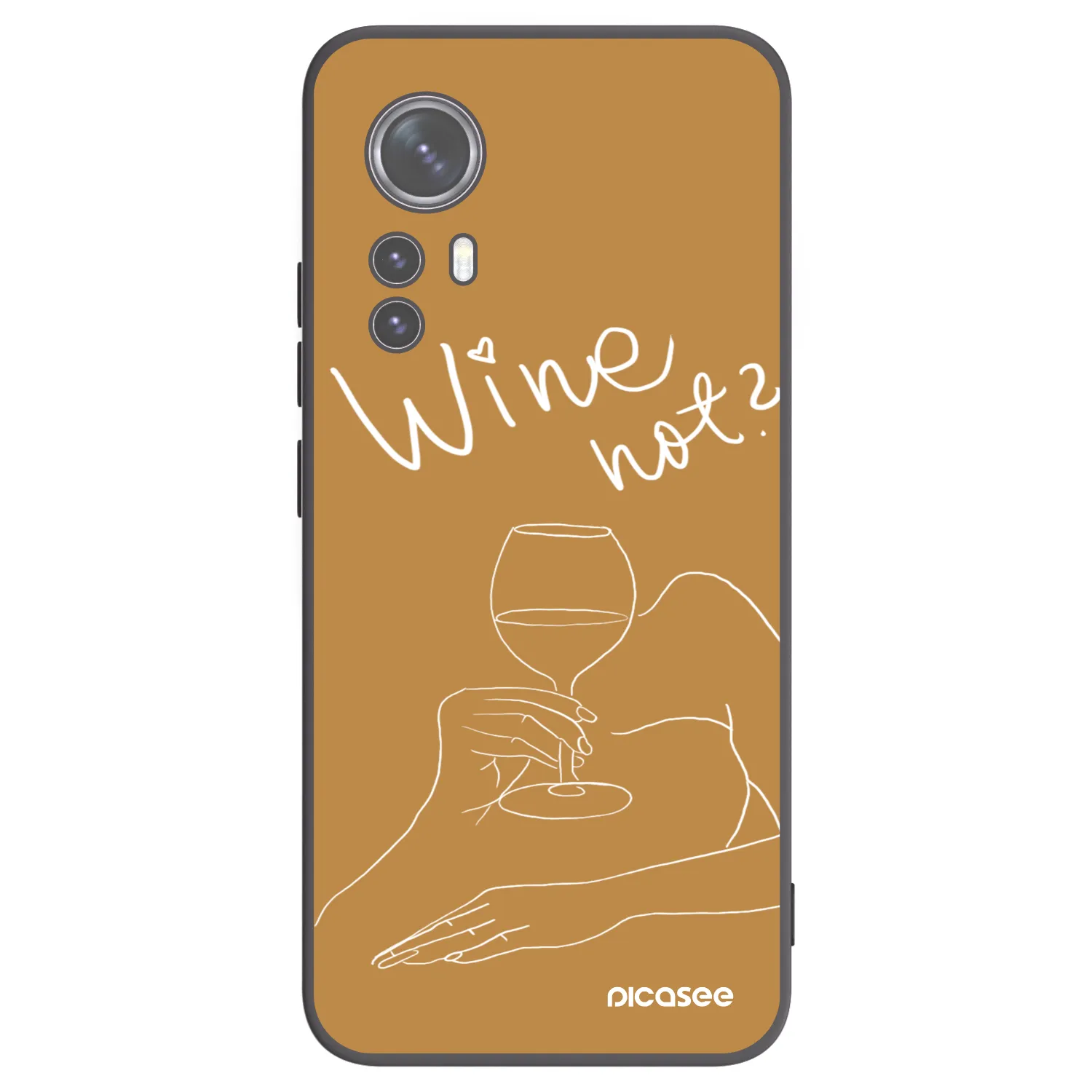 Picasee silikónový čierny obal pre Xiaomi 12X - Wine not