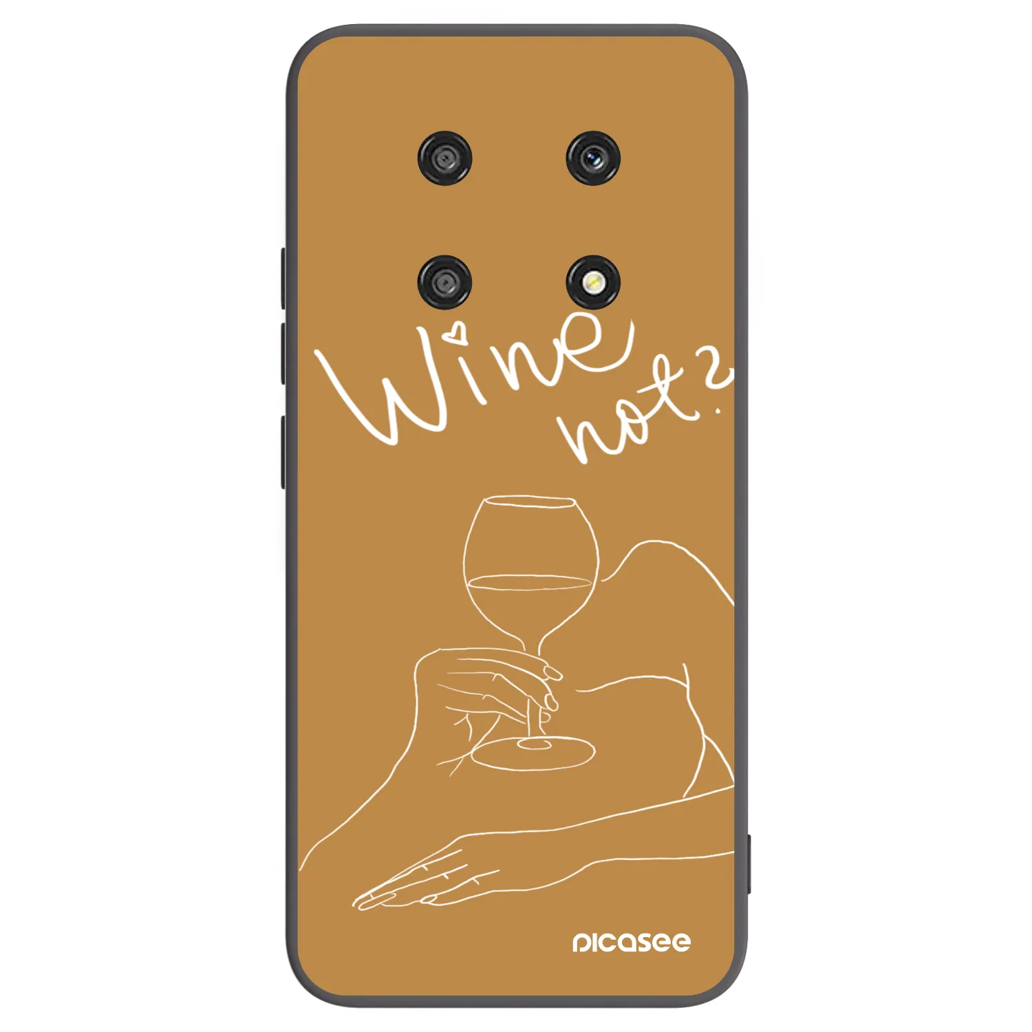 Picasee silikónový čierny obal pre Honor Magic4 Lite 5G - Wine not