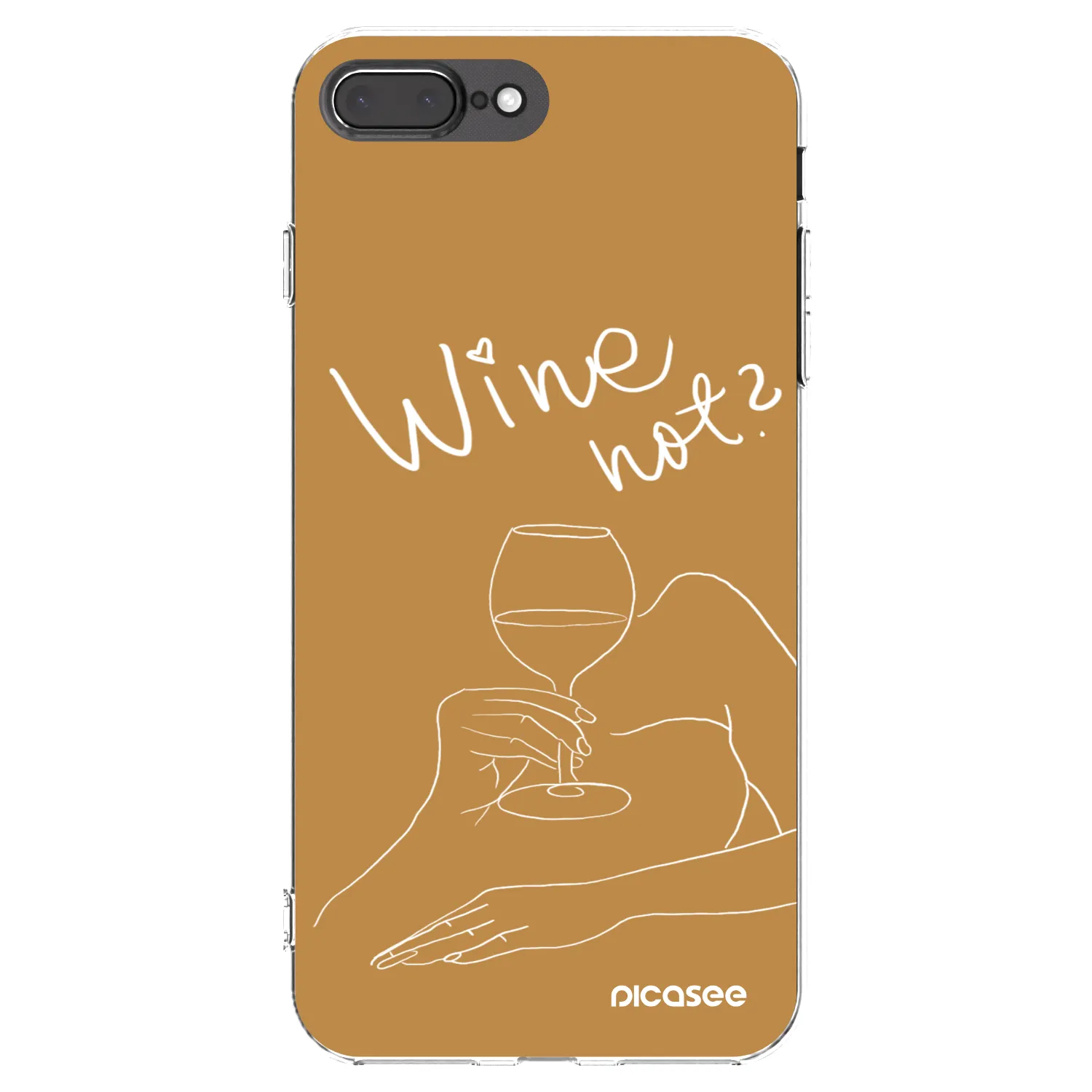 Picasee silikónový prehľadný obal pre Apple iPhone 8 Plus - Wine not