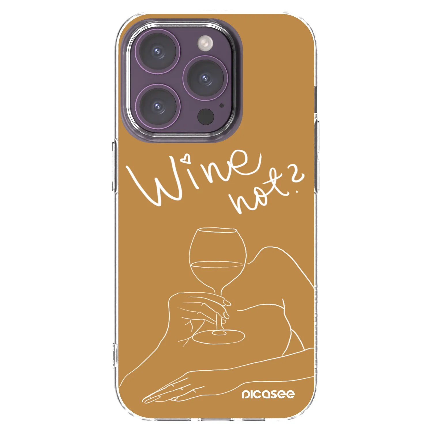 Silikónový prehľadný obal pre Apple iPhone 14 Pro - Wine not