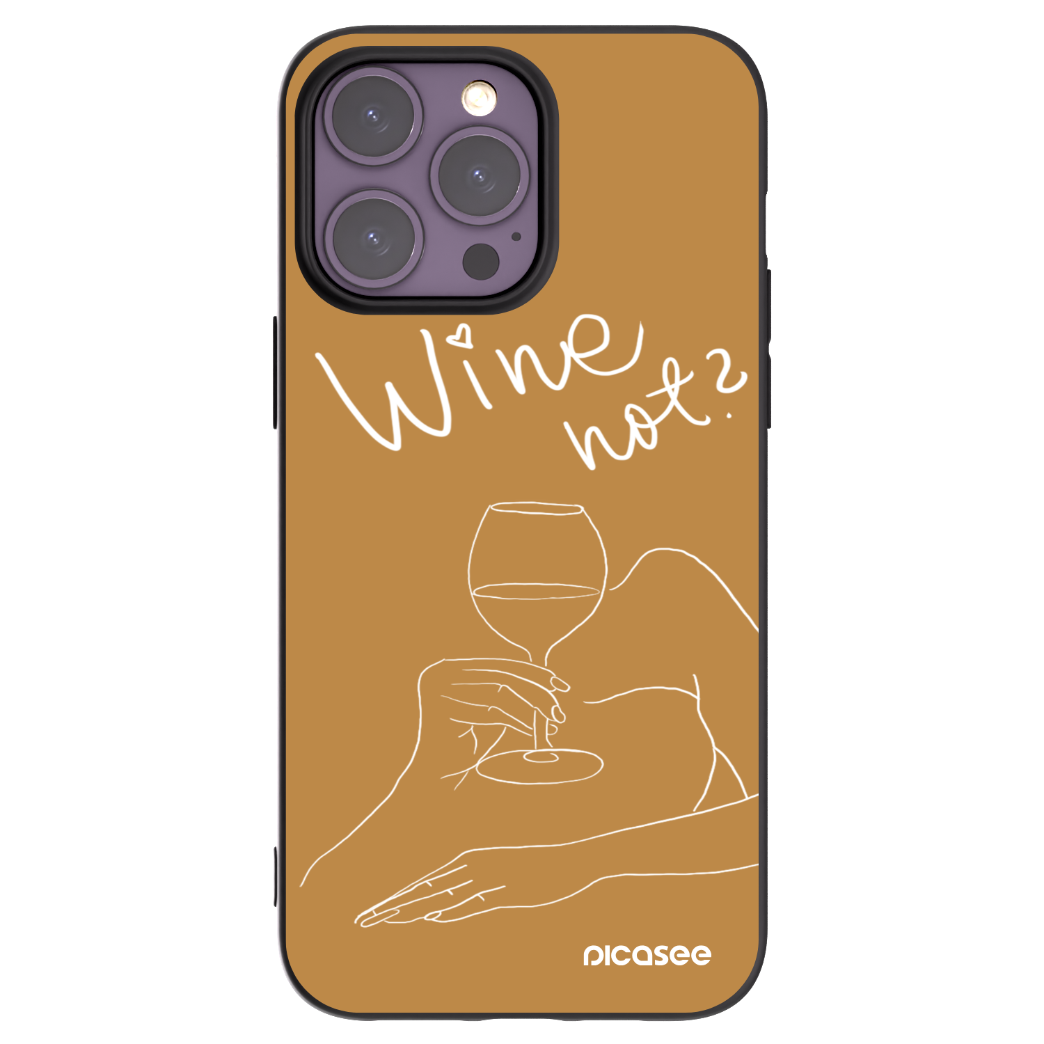Picasee silikónový čierny obal pre Apple iPhone 14 Pro Max - Wine not