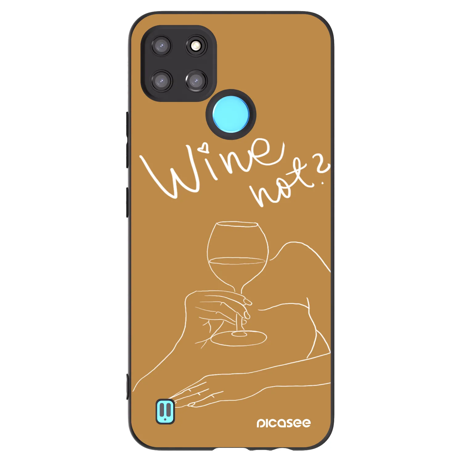 Picasee silikónový čierny obal pre Realme C21Y - Wine not