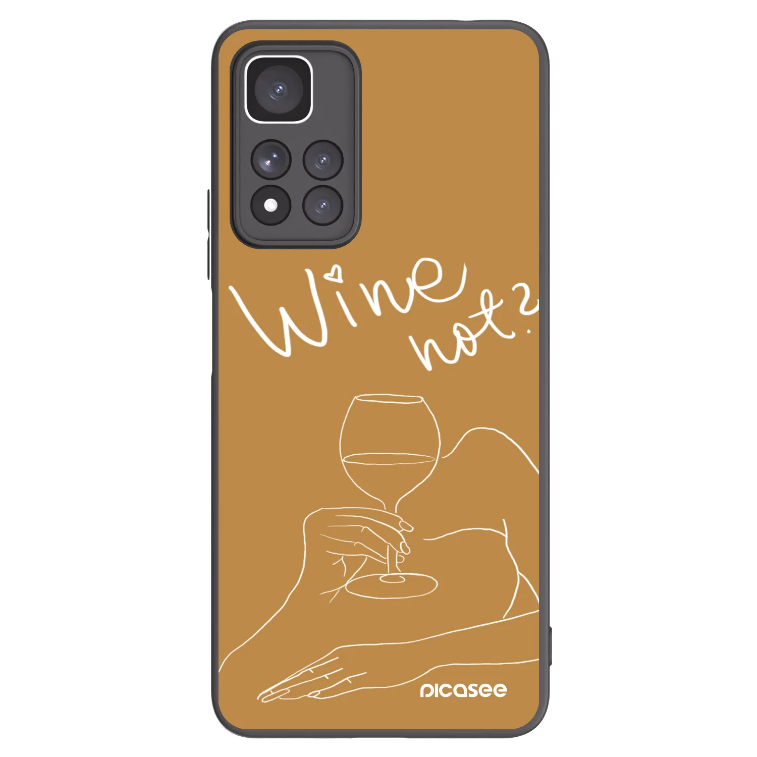 Picasee silikónový čierny obal pre Xiaomi Redmi Note 11 Pro+ 5G - Wine not