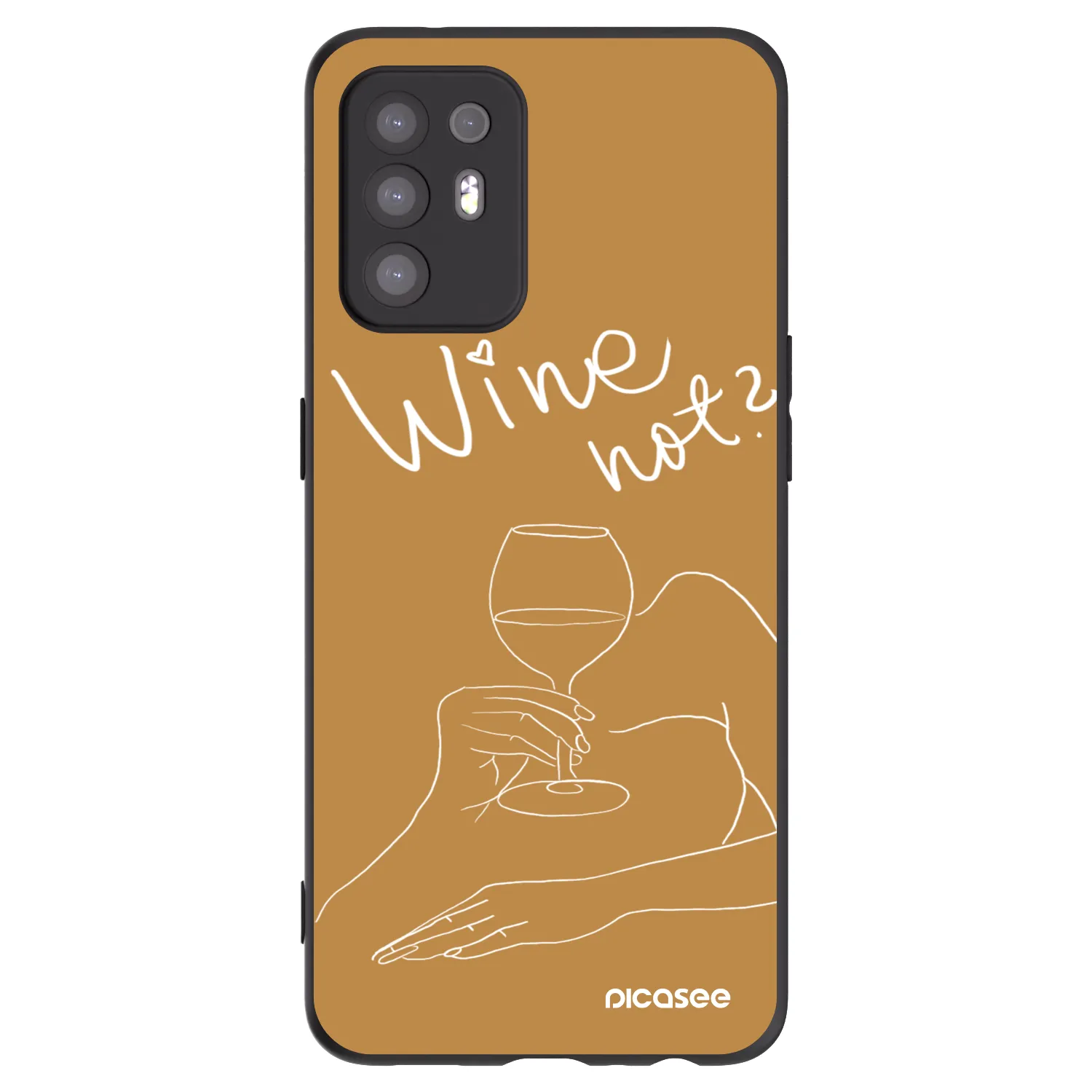 Picasee silikónový čierny obal pre OPPO A94 5G - Wine not