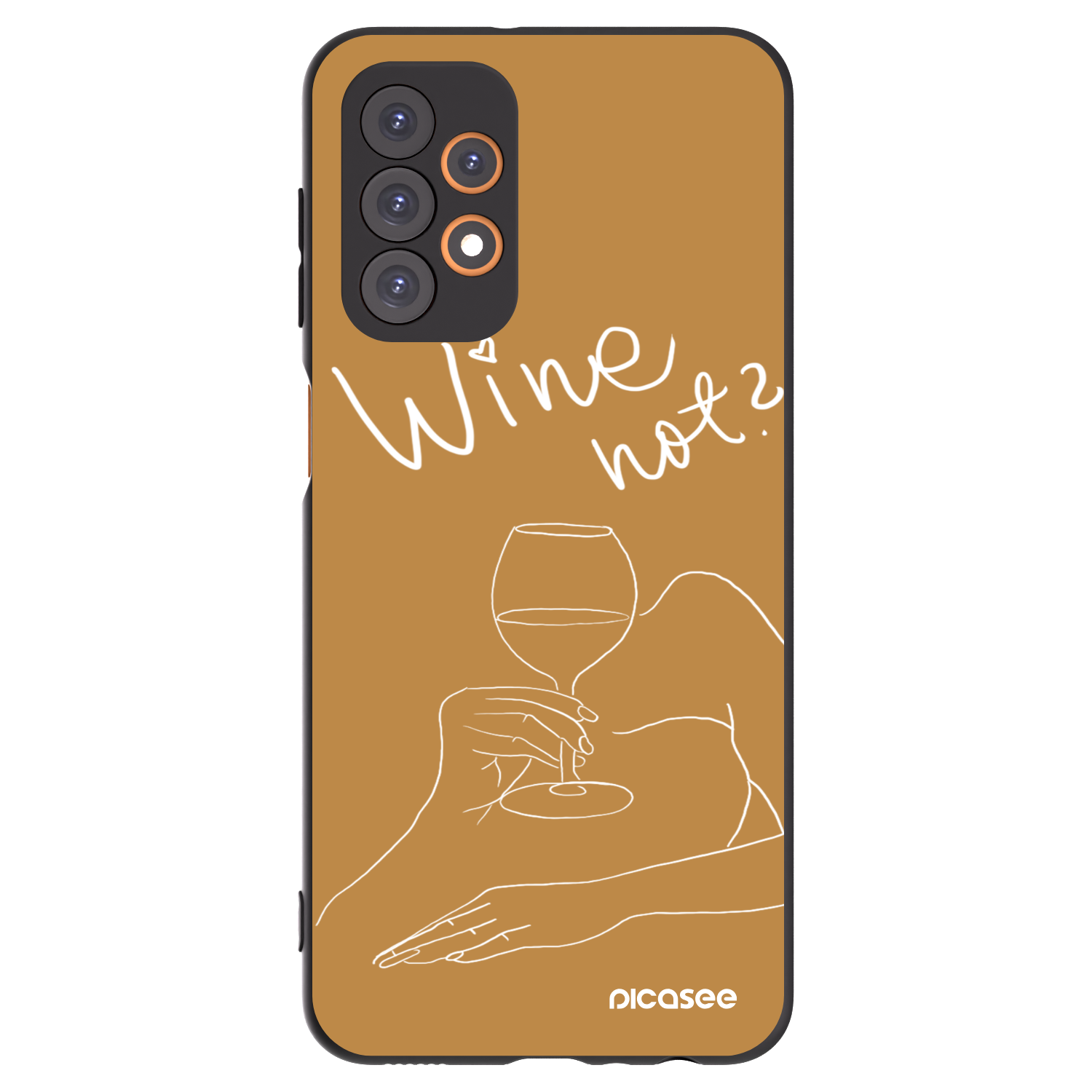 Silikónový čierny obal pre Samsung Galaxy A23 A236B 5G - Wine not