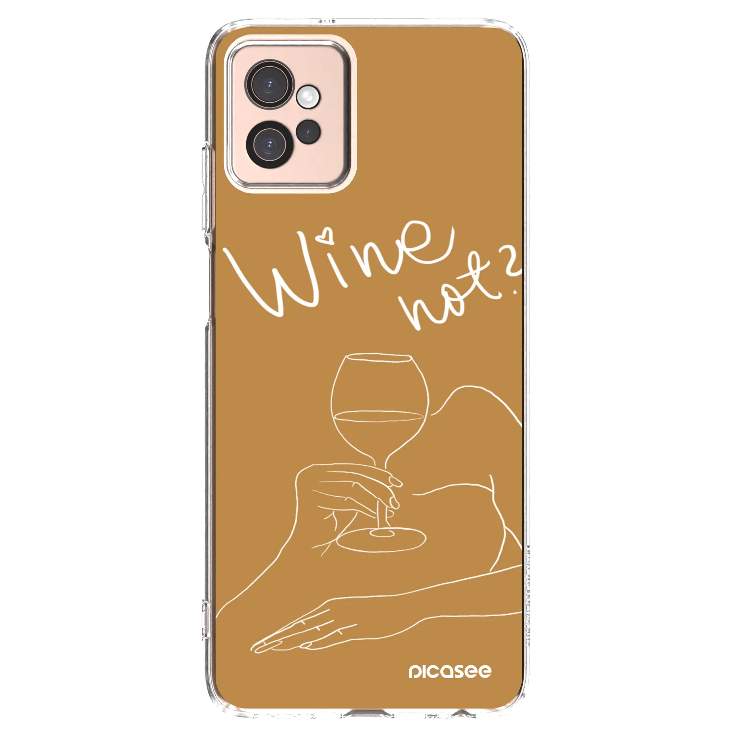 Picasee silikónový prehľadný obal pre Motorola Moto G32 - Wine not