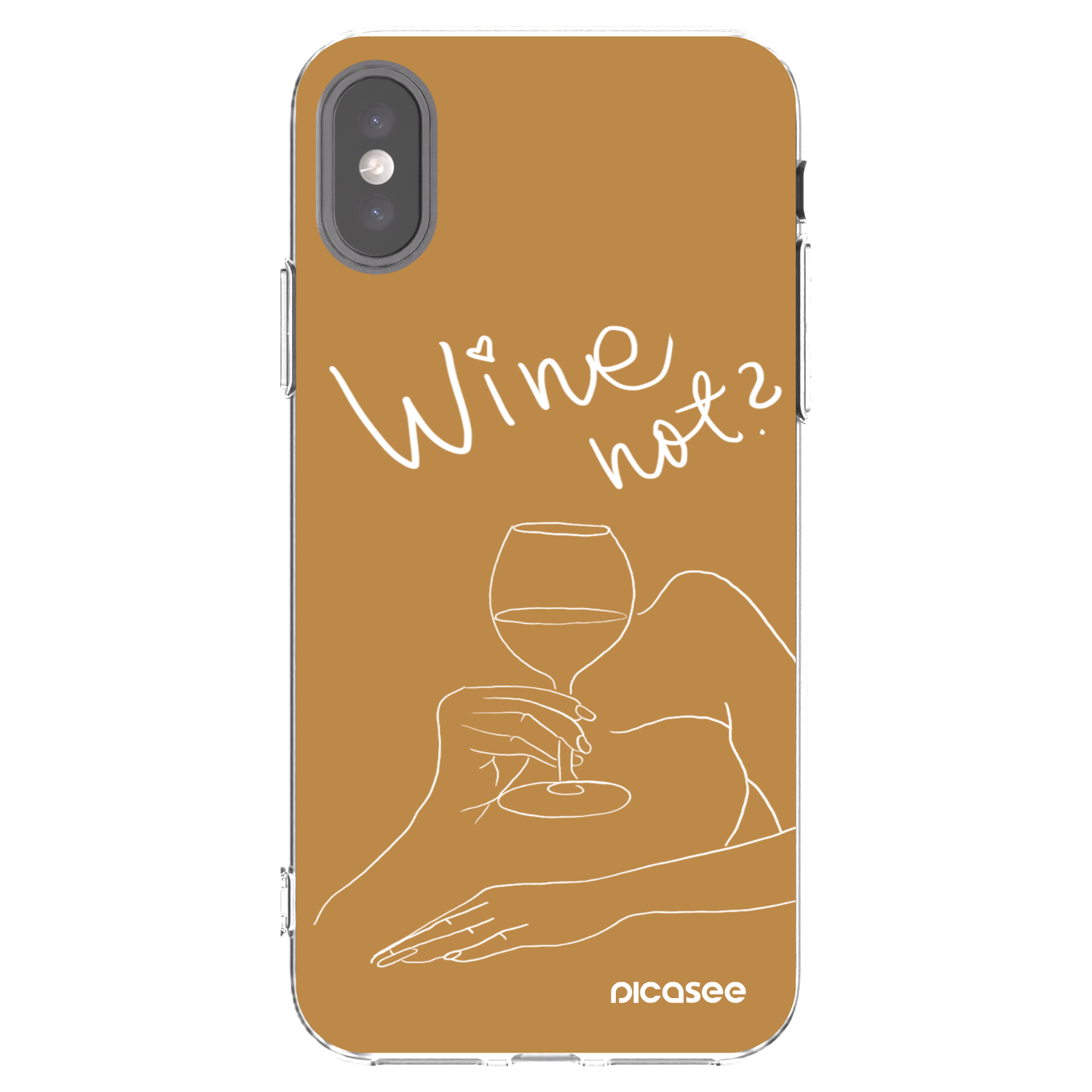 Picasee silikónový prehľadný obal pre Apple iPhone X/XS - Wine not