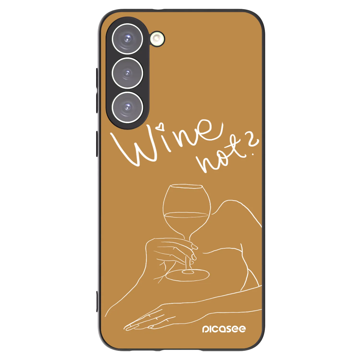 Picasee silikónový čierny obal pre Samsung Galaxy S23+ 5G - Wine not