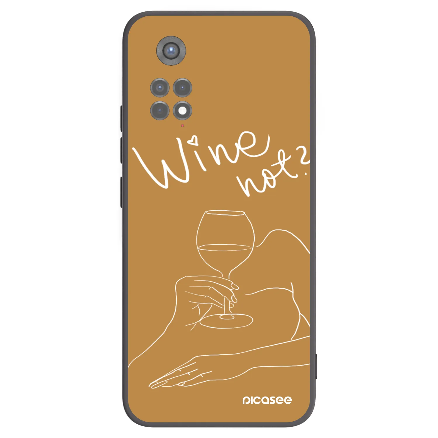 Picasee silikónový čierny obal pre Xiaomi Redmi Note 11S 5G - Wine not
