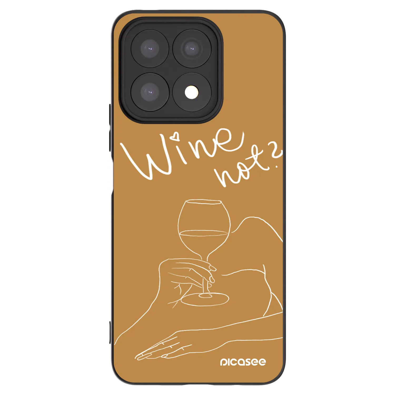 Picasee silikónový čierny obal pre Honor X8a - Wine not