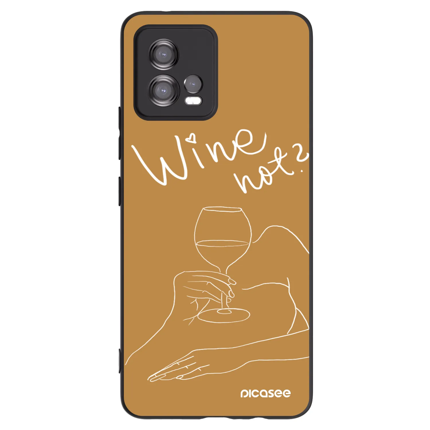 Picasee silikónový čierny obal pre Motorola Moto G72 - Wine not