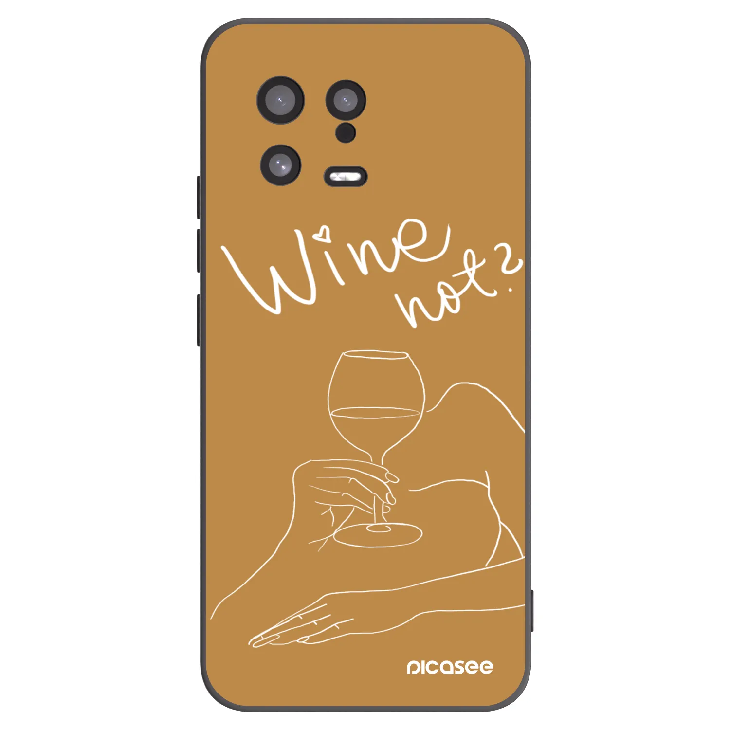 Silikónový čierny obal pre Xiaomi 13 - Wine not