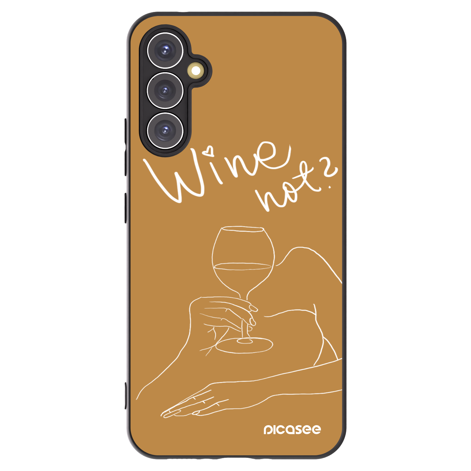 Picasee silikónový čierny obal pre Samsung Galaxy A34 5G A346B - Wine not