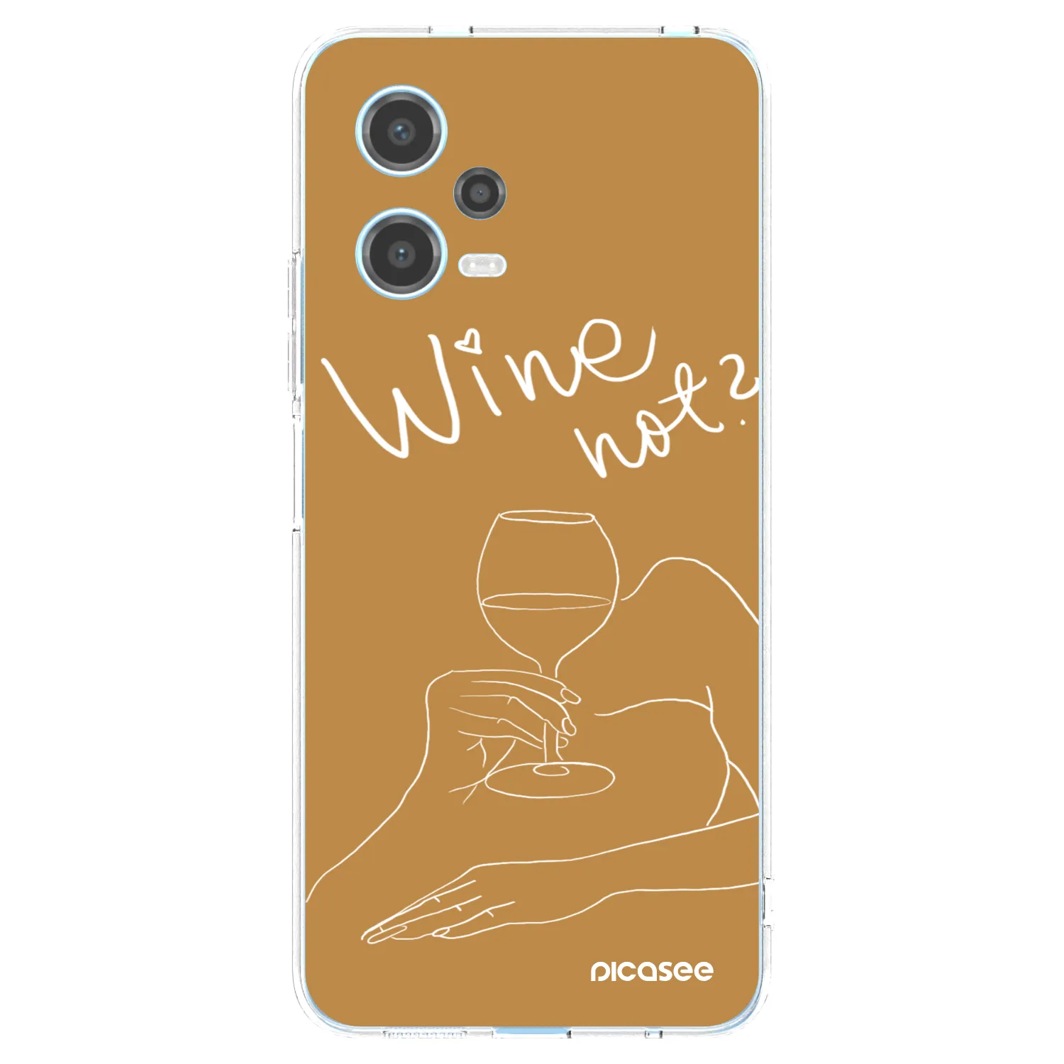 Picasee silikónový prehľadný obal pre Xiaomi Redmi Note 12 5G - Wine not