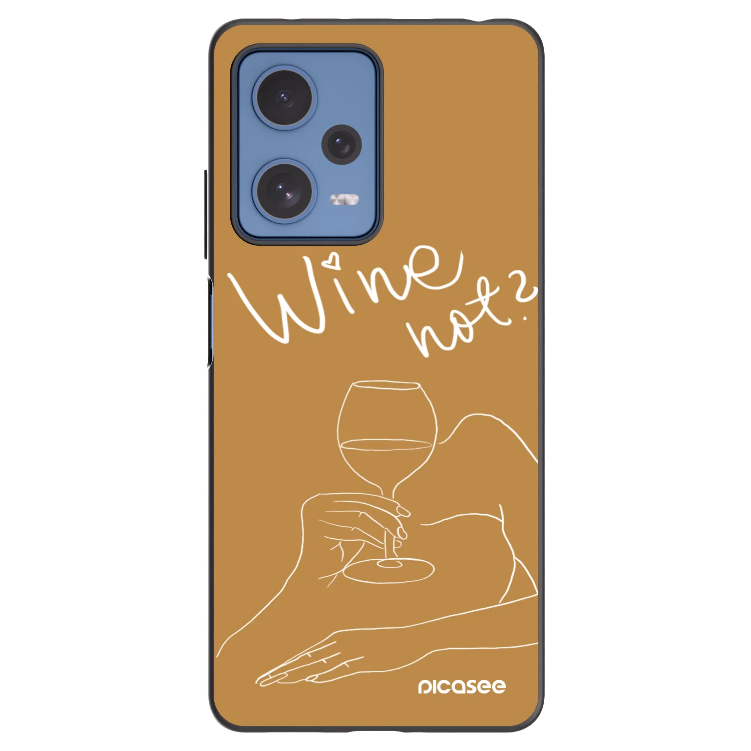Picasee silikónový čierny obal pre Xiaomi Redmi Note 12 Pro 5G - Wine not