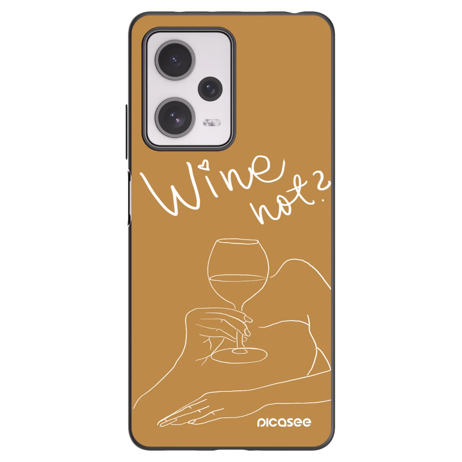 Picasee silikónový čierny obal pre Xiaomi Redmi Note 12 Pro+ 5G - Wine not