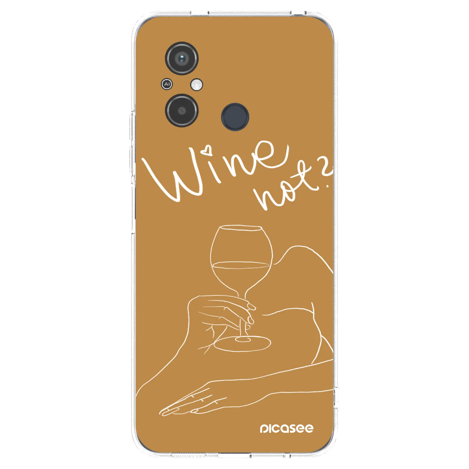 Silikónový prehľadný obal pre Xiaomi Redmi 12C - Wine not