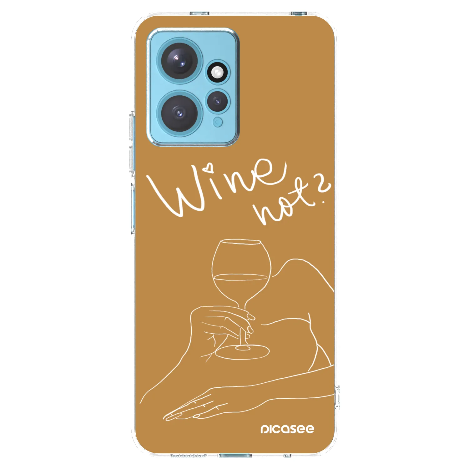 Picasee silikónový prehľadný obal pre Xiaomi Redmi Note 12 4G - Wine not