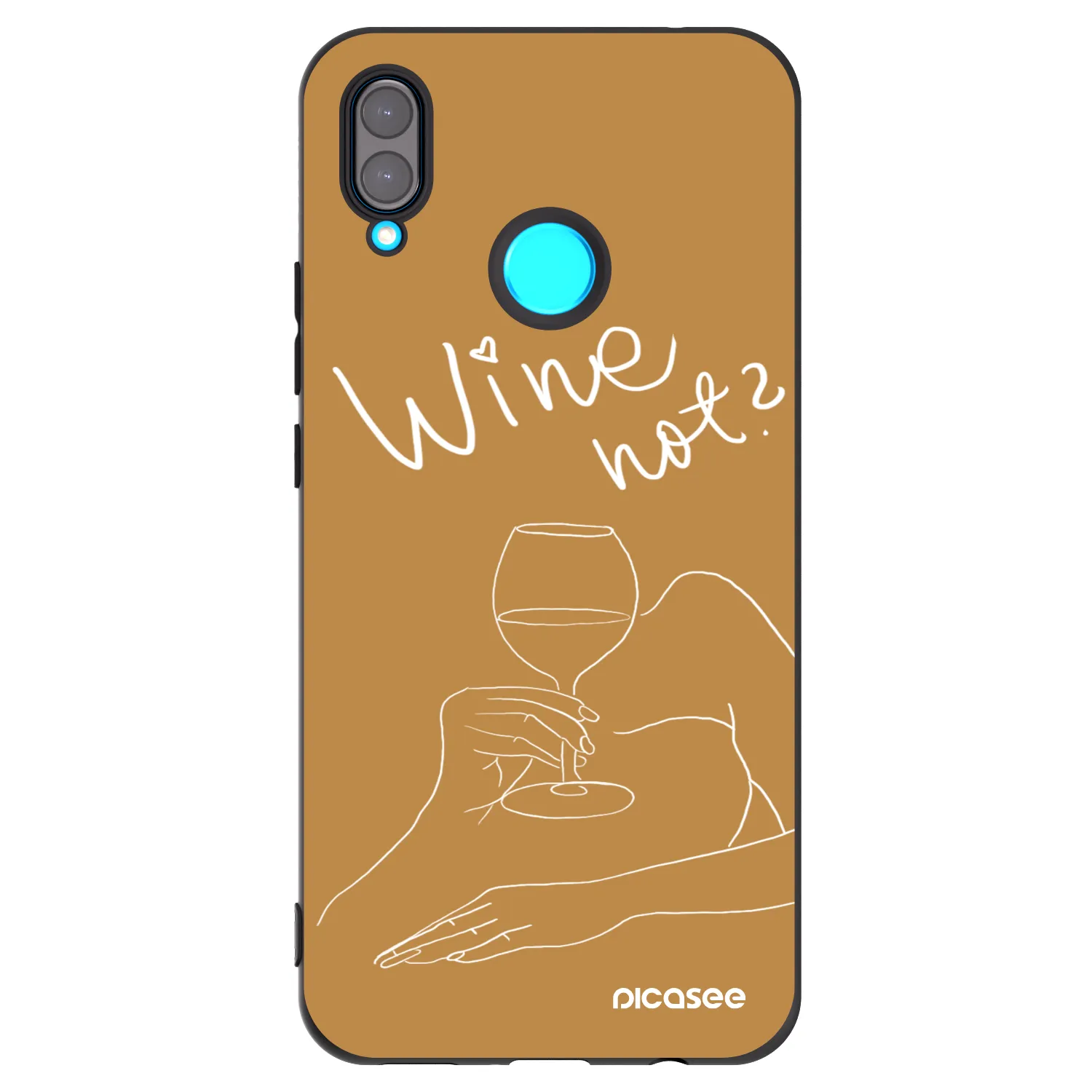 Picasee silikónový čierny obal pre Huawei Nova 3 - Wine not