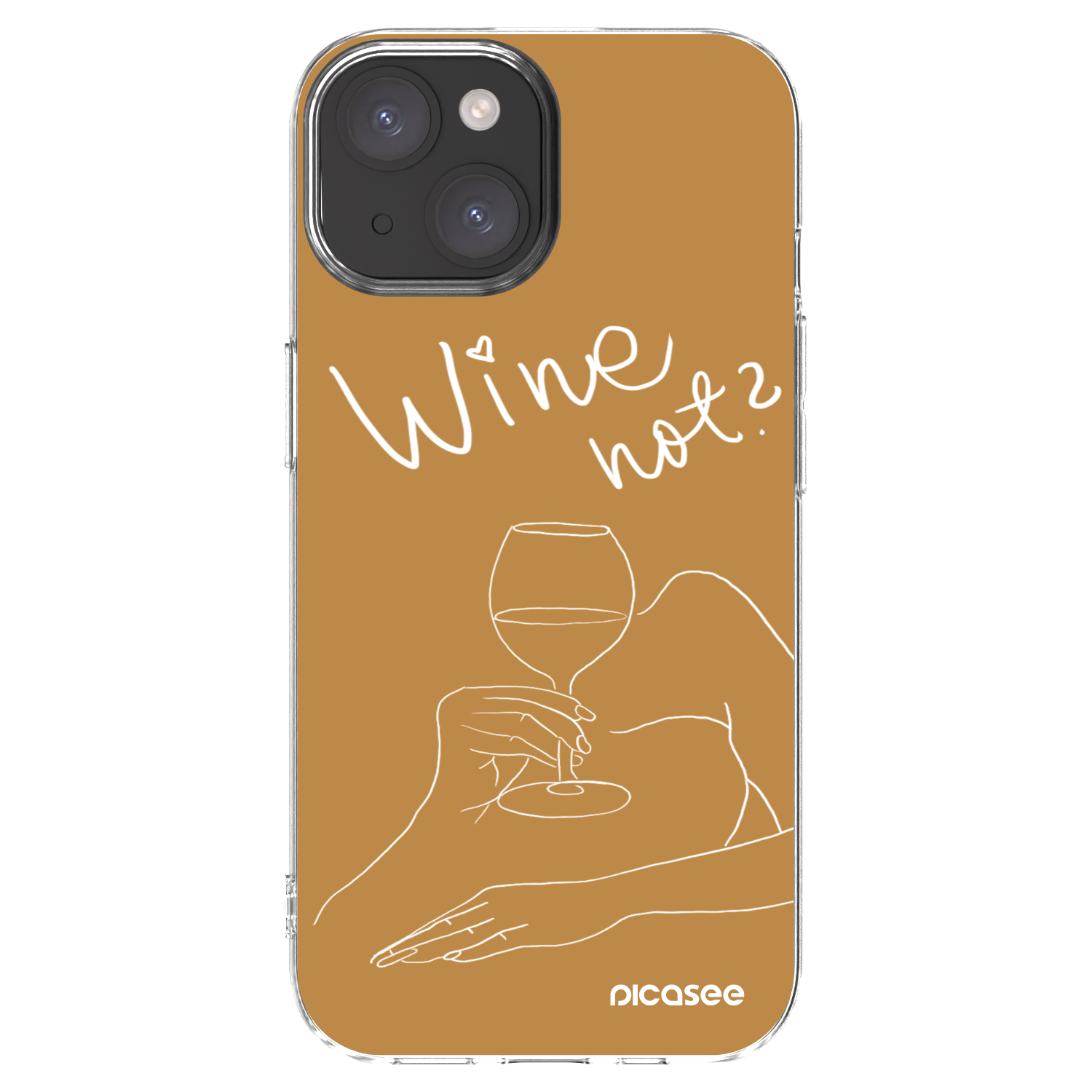 Silikónový prehľadný obal pre Apple iPhone 15 - Wine not