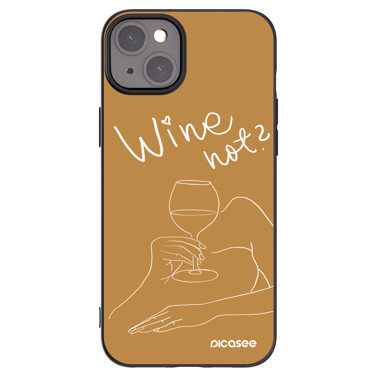Picasee silikónový čierny obal pre Apple iPhone 15 Plus - Wine not