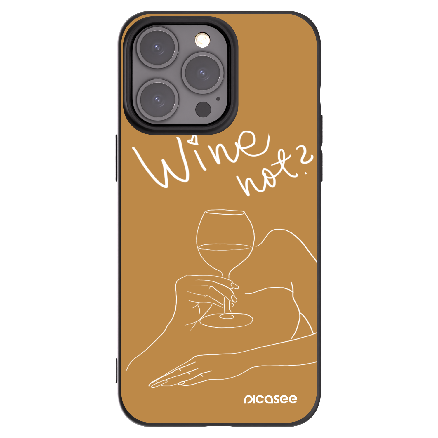 Picasee silikónový čierny obal pre Apple iPhone 15 Pro Max - Wine not