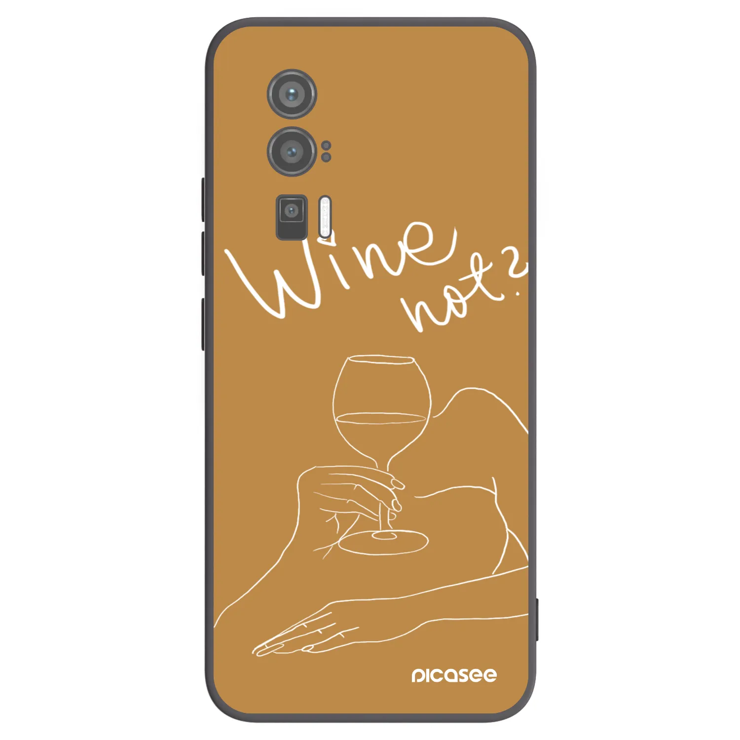 Picasee silikónový čierny obal pre Xiaomi Poco F5 Pro 5G - Wine not