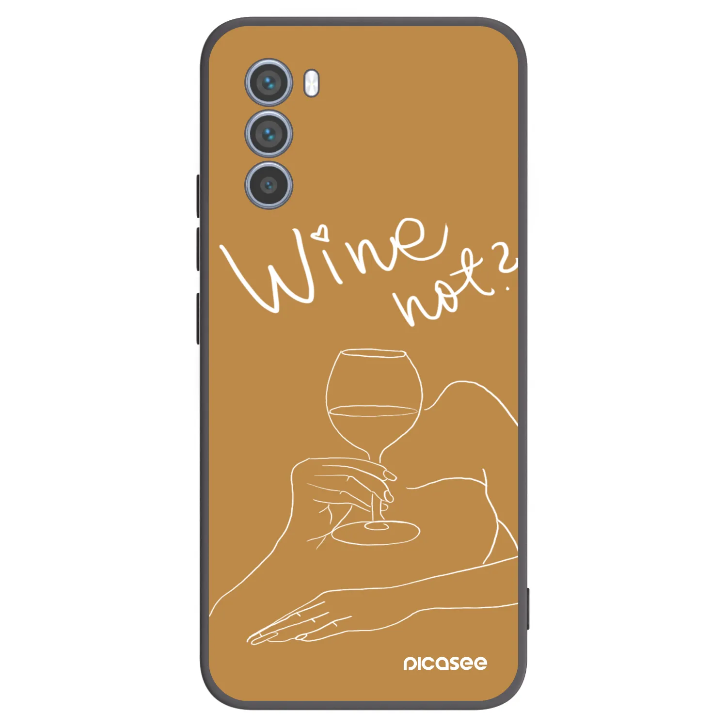 Picasee silikónový čierny obal pre Motorola Moto G62 - Wine not