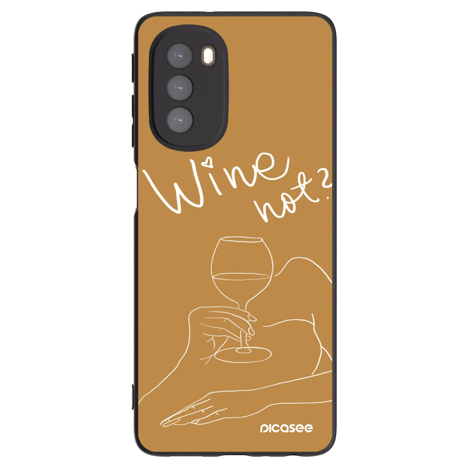 Picasee silikónový čierny obal pre Motorola Moto G51 - Wine not