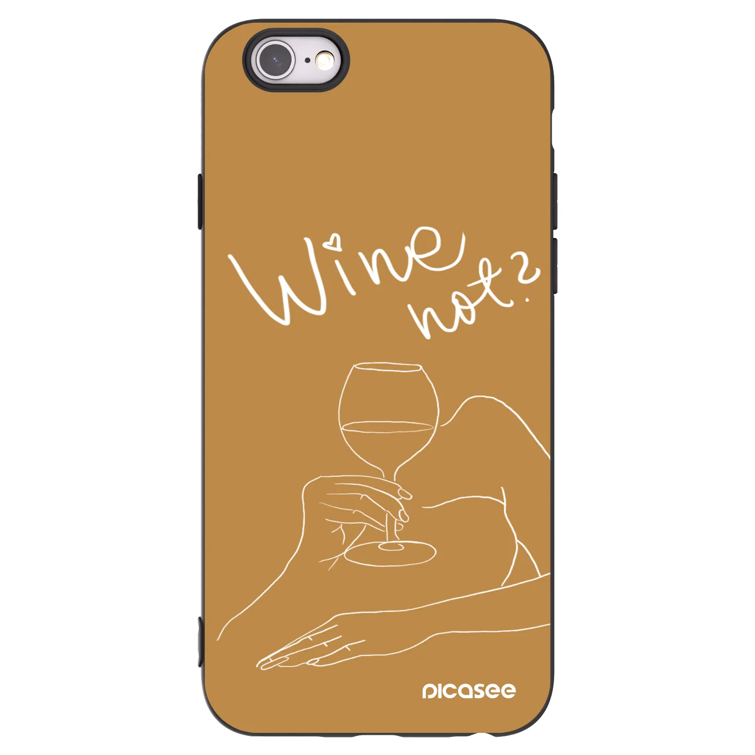 Picasee silikónový čierny obal pre Apple iPhone 6/6S - Wine not