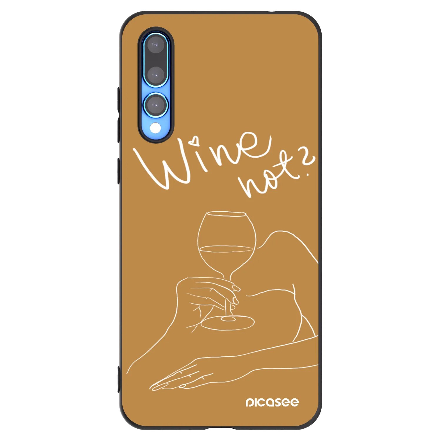 Picasee silikónový čierny obal pre Huawei P20 Pro - Wine not