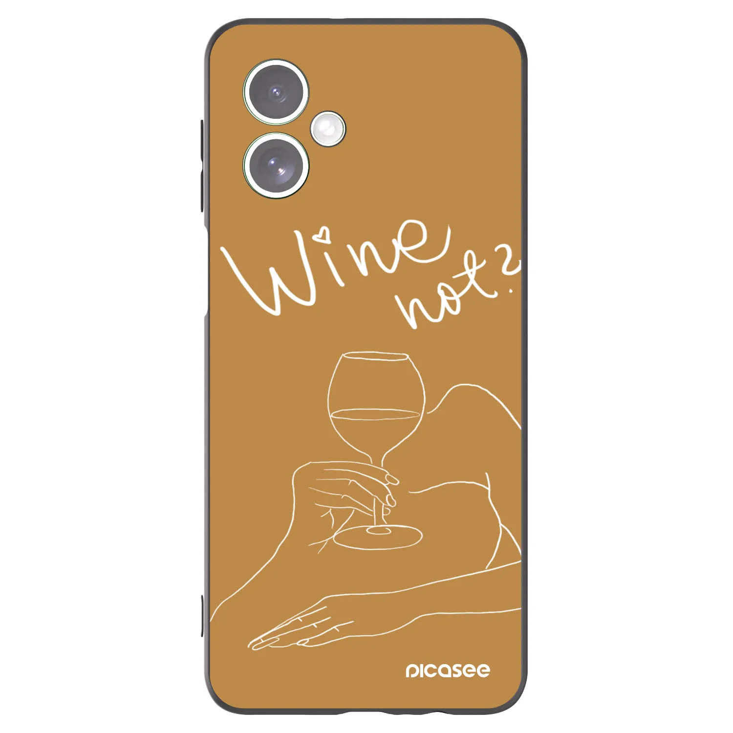 Silikónový čierny obal pre Motorola Moto G54 5G - Wine not