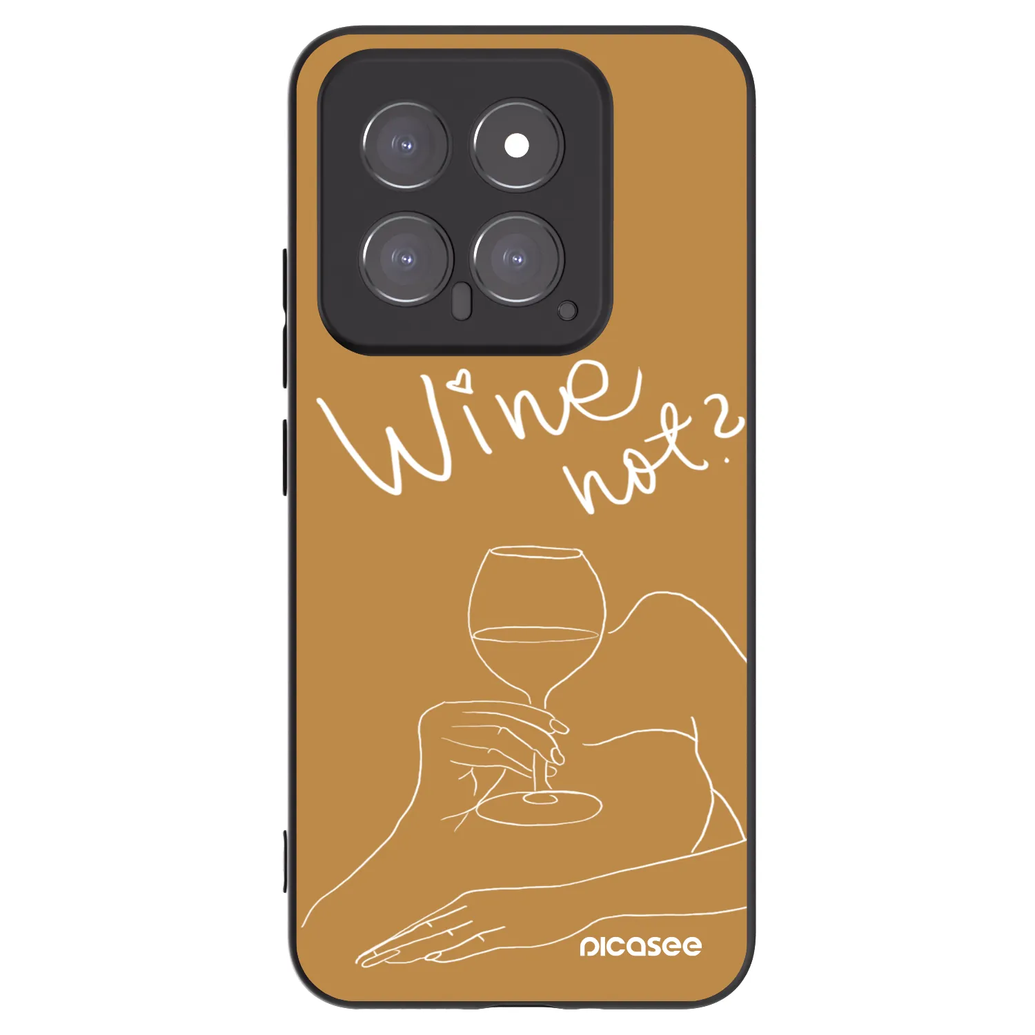 Picasee silikónový čierny obal pre Xiaomi 14 - Wine not