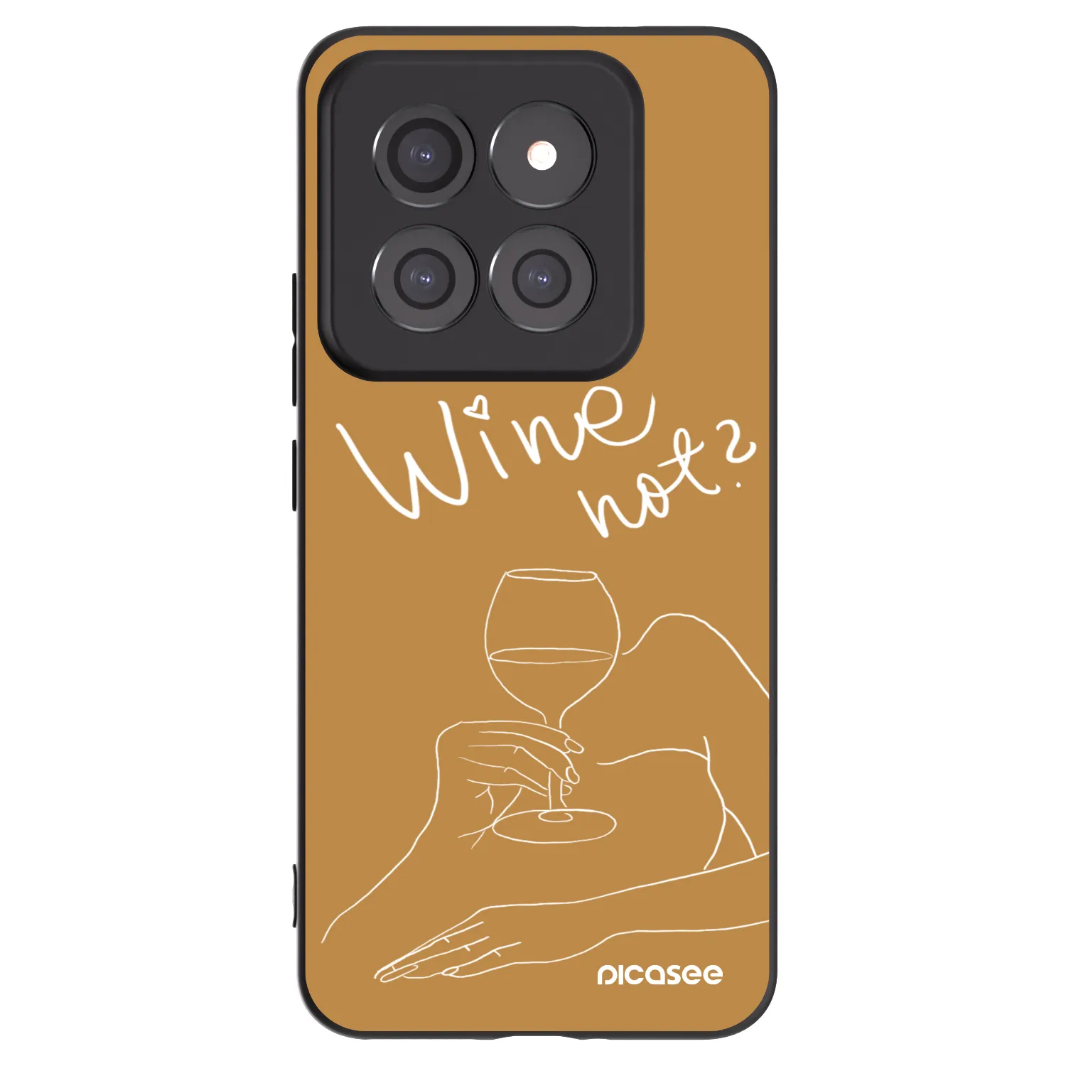 Picasee silikónový čierny obal pre Xiaomi 14 Pro - Wine not
