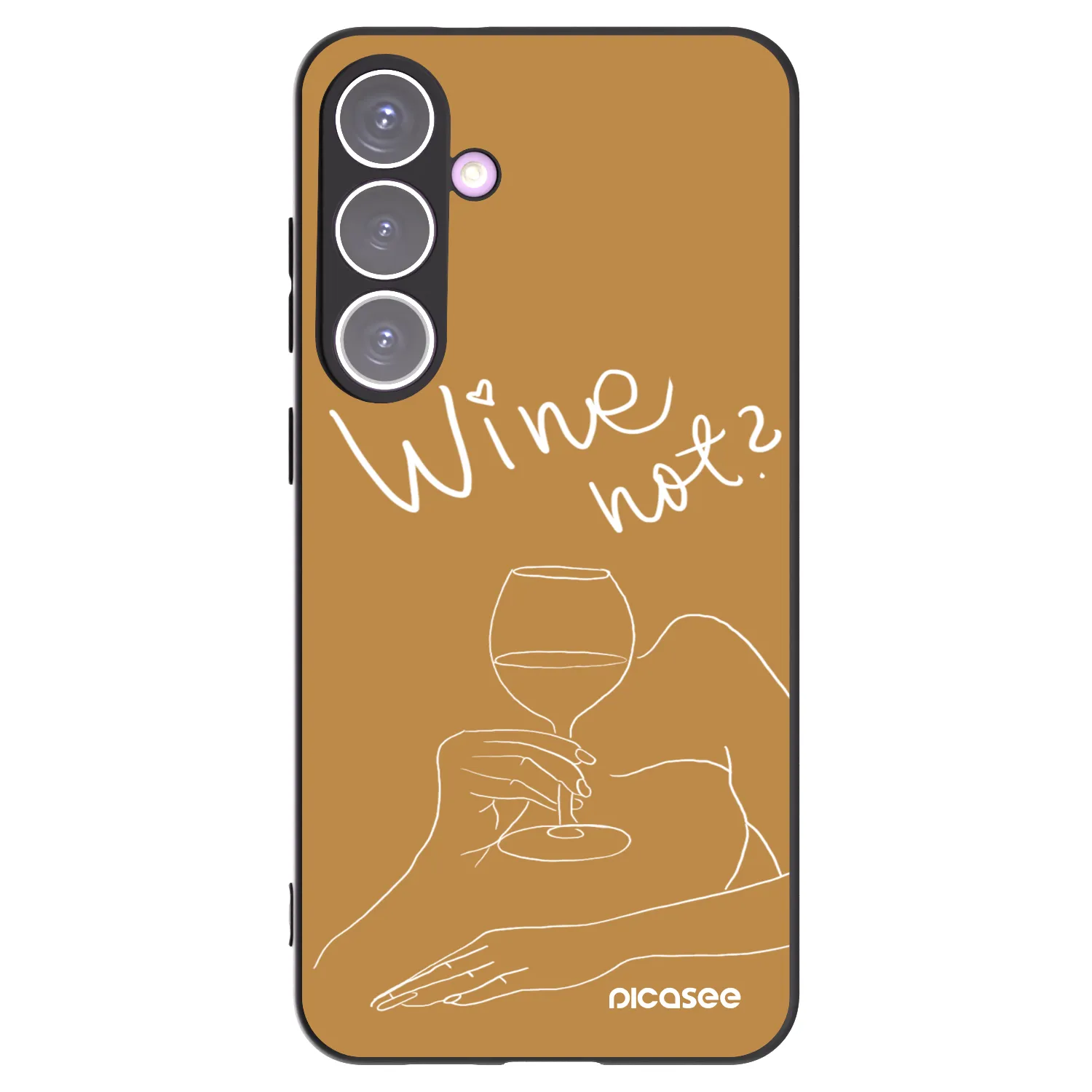 Picasee silikónový čierny obal pre Samsung Galaxy S24+ S926B 5G - Wine not
