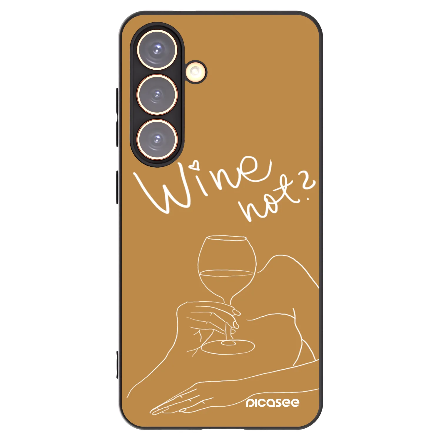 Picasee silikónový čierny obal pre Samsung Galaxy S24 S921B 5G - Wine not