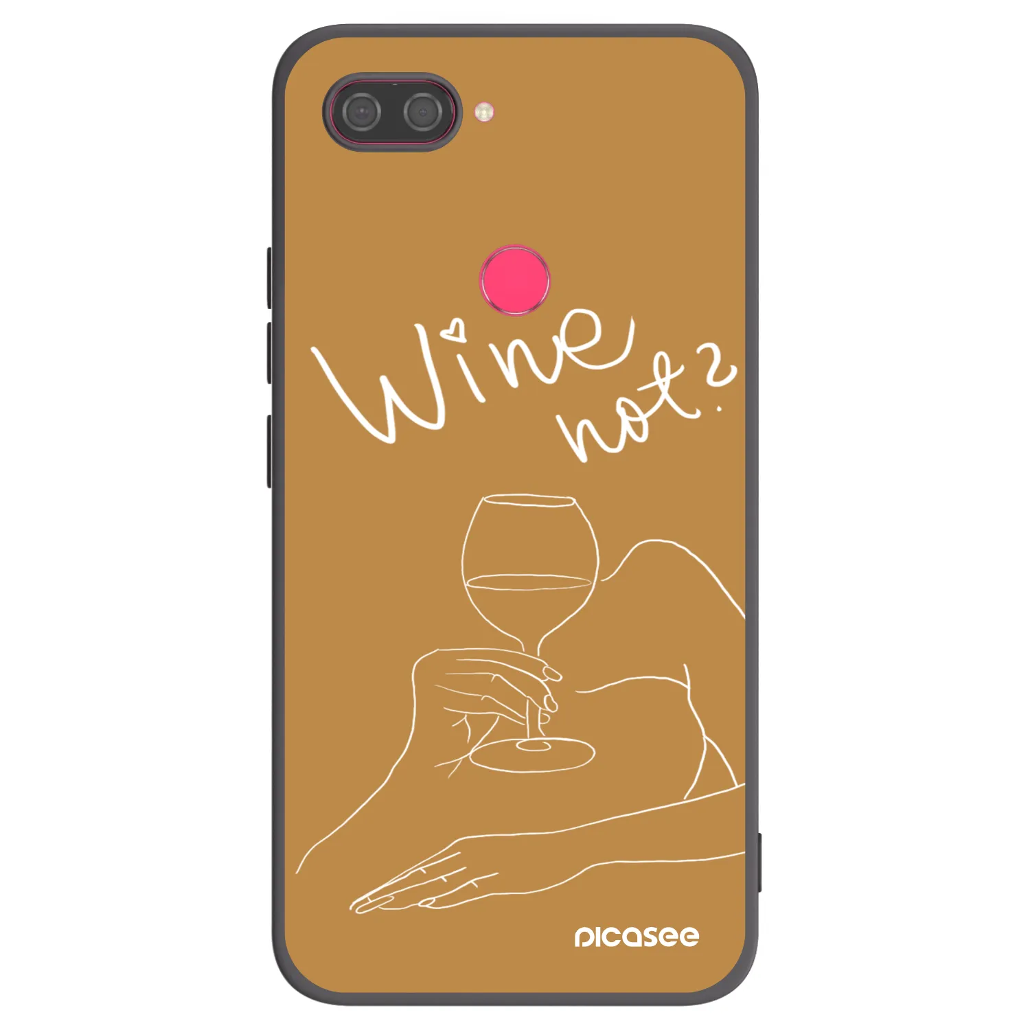 Picasee silikónový čierny obal pre Xiaomi Mi 8 Lite - Wine not