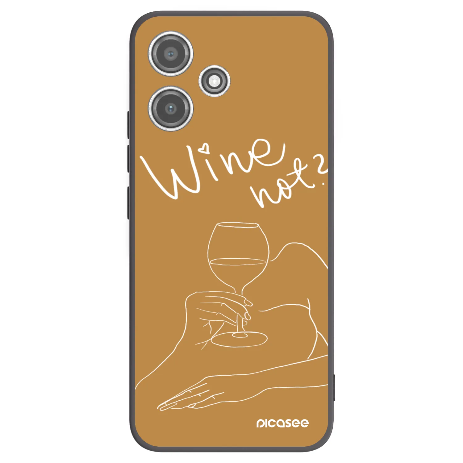Picasee silikónový čierny obal pre Xiaomi Redmi 12 5G - Wine not