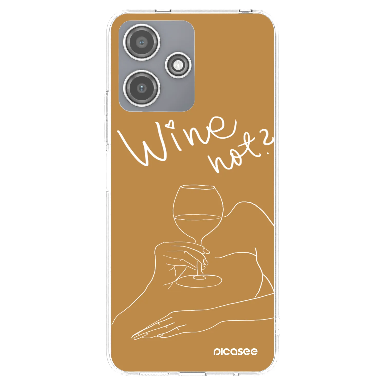 Picasee silikónový prehľadný obal pre Xiaomi Redmi 12 5G - Wine not