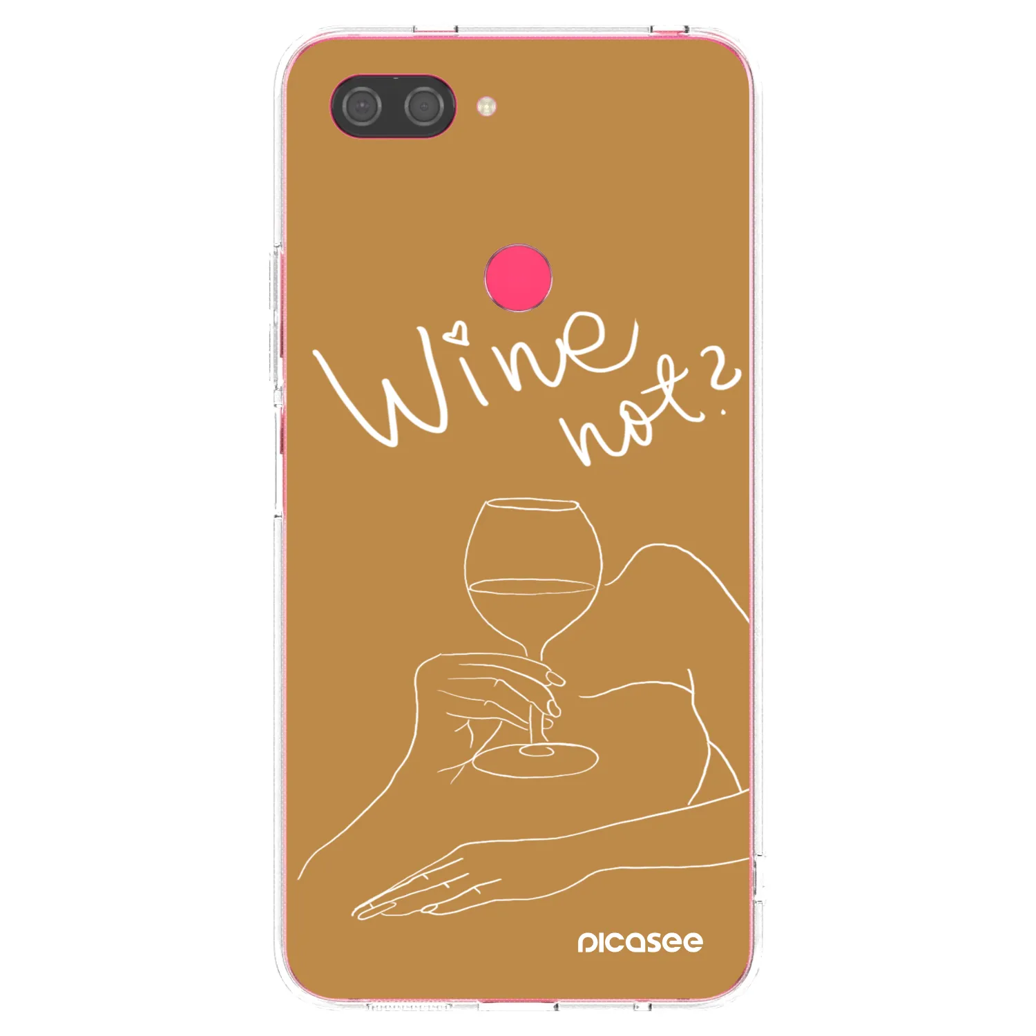 Picasee silikónový prehľadný obal pre Xiaomi Mi 8 Lite - Wine not