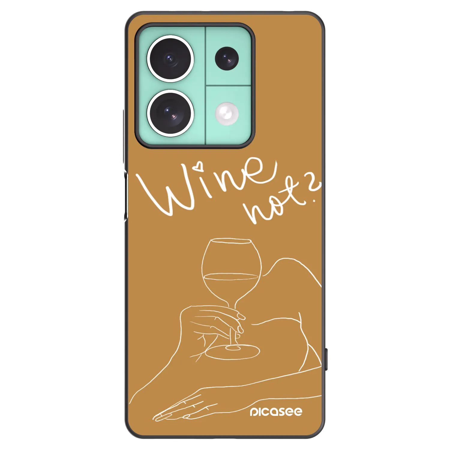 Picasee silikónový čierny obal pre Xiaomi Redmi Note 13 5G - Wine not
