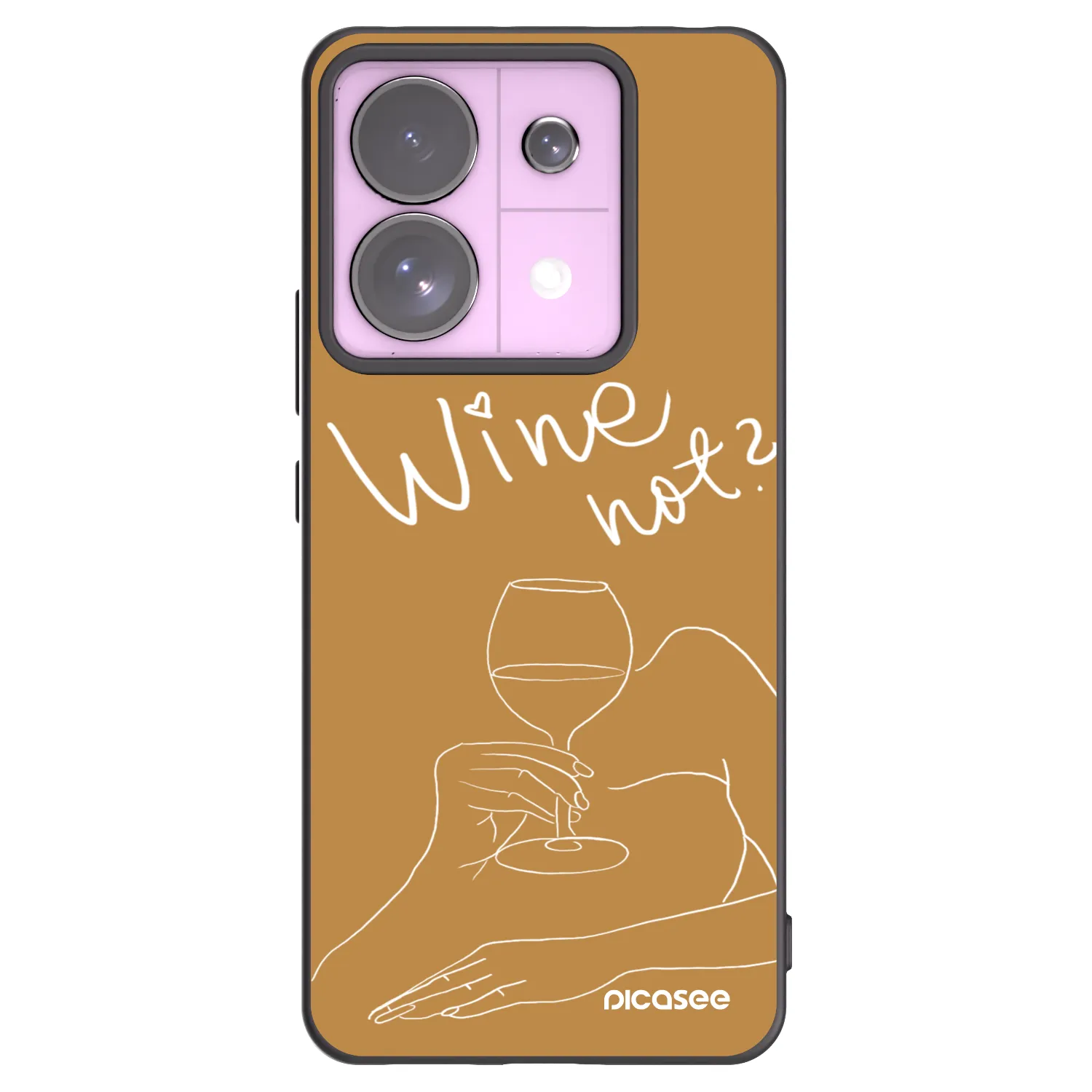Picasee silikónový čierny obal pre Xiaomi Redmi Note 13 Pro 5G - Wine not