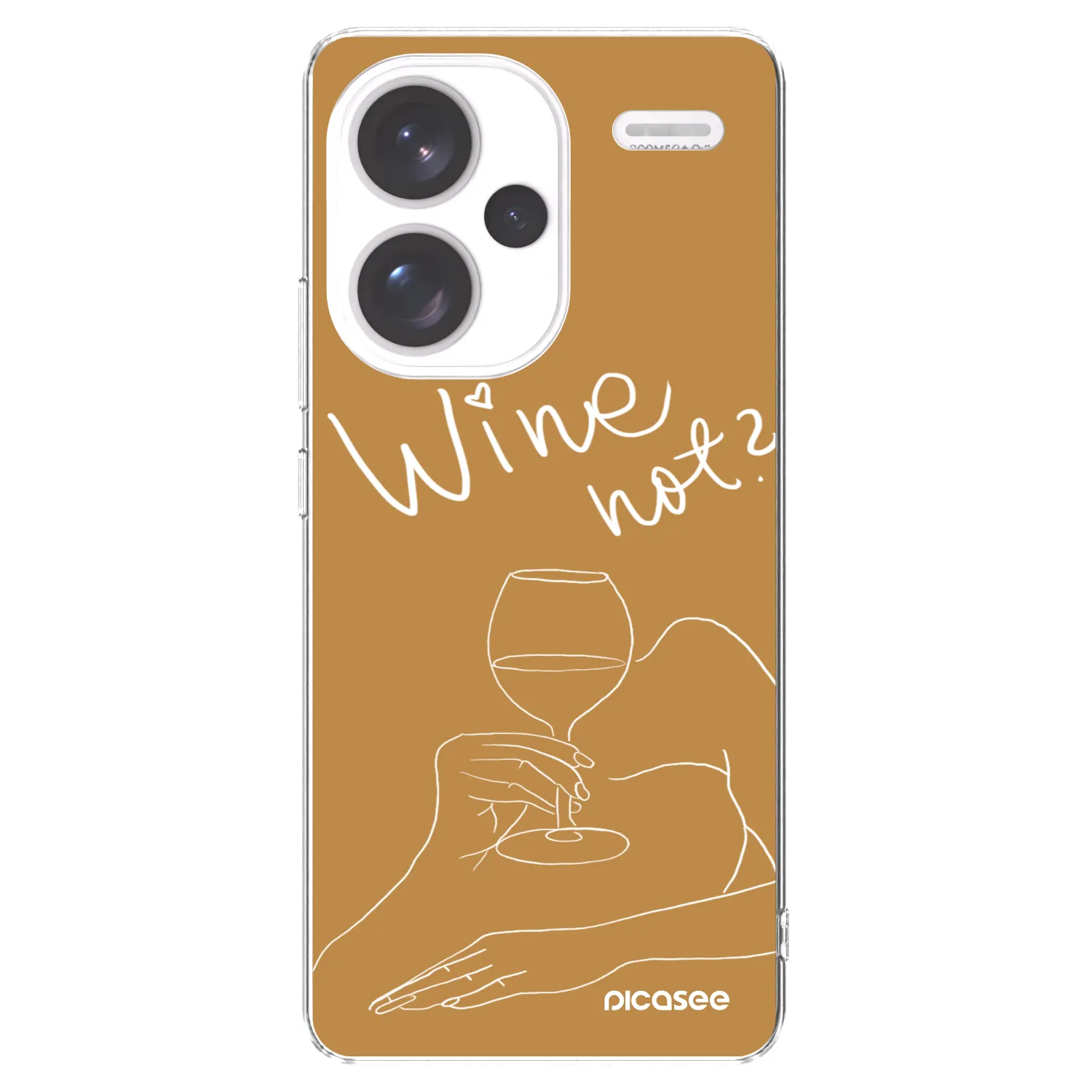 Picasee silikónový prehľadný obal pre Xiaomi Redmi Note 13 Pro+ 5G - Wine not